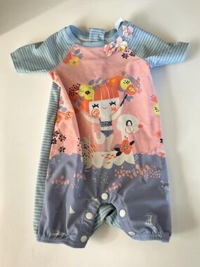 Souris Mini Baby Swimsuit 3-6M UV Swim Romper Girls One Piece